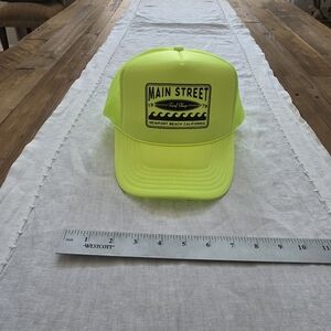 Pre Owned Lightly Used Main Street Surf Shop Newport CA Adjustable Hat In Volt